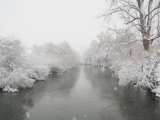 Obraz na płótnie Canvas Winter scenery, winter, nature