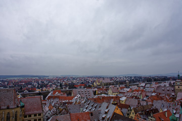 Obraz premium the ancient beauty of the city of Rothenburg ob der Tauber is fascinating