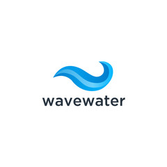 Naklejka premium Water wave symbol and icon Logo Template vector illustration. sea ocean flow blue download