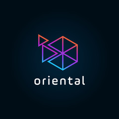 letter O pixel triangle geometric logo download, Abstract clean simple vector illustration