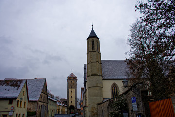 Obraz premium the ancient beauty of the city of Rothenburg ob der Tauber is fascinating