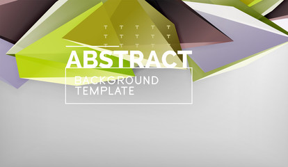 3d triangle geometric background design, modern poster template