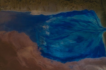 Icelandic aerial photography captured by drone.Beautiful landscape in Hveraronf,  in an area of...
