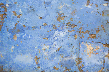 Cracked  blue wall