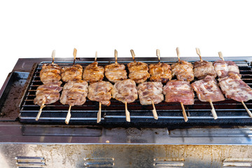 Grilled Pork White Background