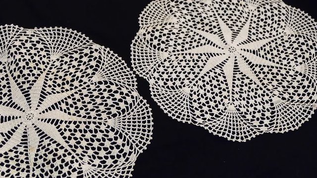 handmade knitted table cloth, crafts,4K video,