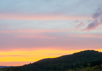 sunset in the mountains