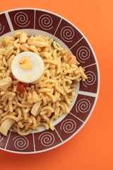 Fideua dish Spanish typical food composed of pasta, fish and seafood
