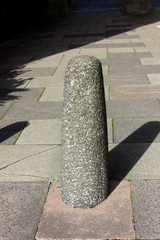 Roadblocks on the ground, Birmingham university campus, UK