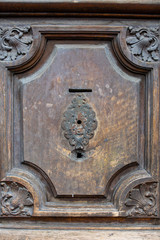 Fragment of the old entrance door