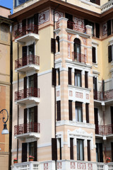 Fototapeta na wymiar Liguria, Rapallo, buiding facade