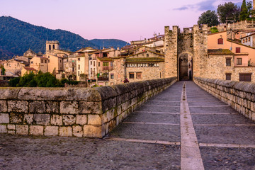 Medieval bridge of Besalu. (Catalonia, Spain)
