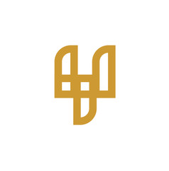 letter Y with style tribal monoline. vector logo icon concept illustration