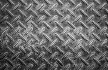 Old and grunge diamond plate or metal steel floor background