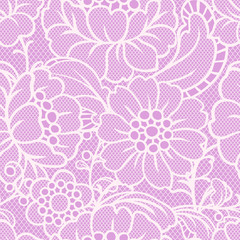Seamless lace pattern with flowers.