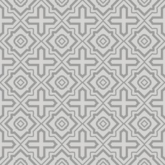 Abstract grey geometric pattern on grey background. Vintage seamless geometric pattern. Vector illustration