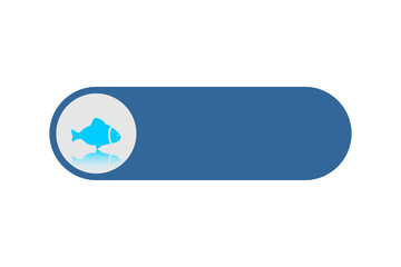 Vector aquarium fish silhouette illustration.