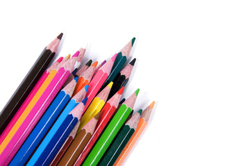 Color Pencils Isolated On White Background