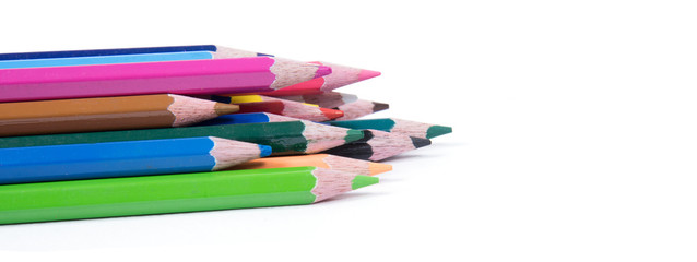 Color Pencils Isolated On White Background