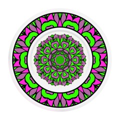 decorative plates for interior design. Color mandala ornament. Vector illustration.