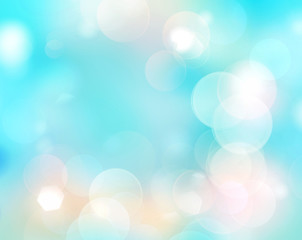 Blue blurred background.Abstract bokeh.