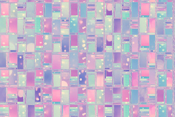 Abstract background illustration with distorted repeated boxes pattern