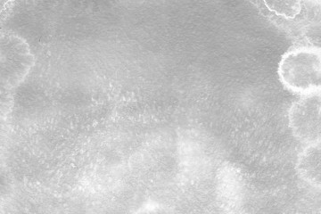 Silver watercolor and ink paper textures on white background. Chaotic stylish abstract organic design.