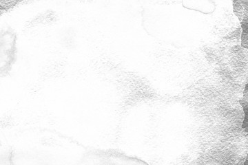 Silver watercolor and ink paper textures on white background. Chaotic stylish abstract organic design.