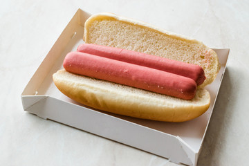 Box of Plain Double Hot Dog Sandwich without Sauce
