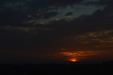 Sunset large sky
