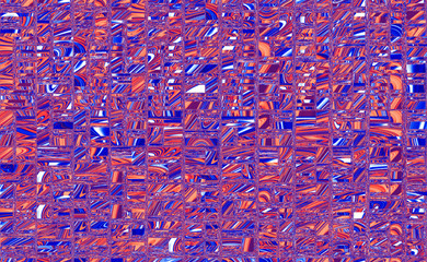 Abstract background illustration with distorted repeated boxes pattern