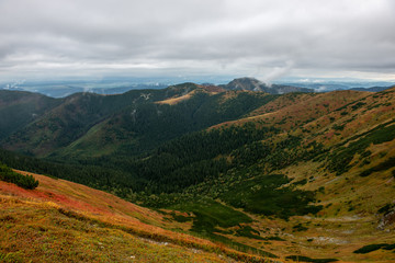 Naklejka premium panoramic view of Tatra mountains in slovakia