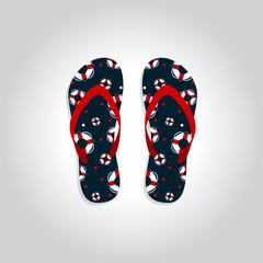 cute and colorful flip flops design for summer holiday vector illustration