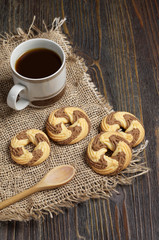Sweet cookies and coffee