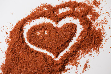 Coconut, coffee, chocolate scrub in the force of the heart