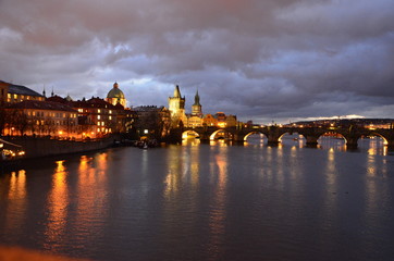 Night view on Prague