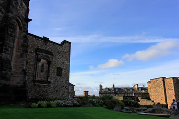 Fototapeta na wymiar Castle building scenery in Edinburgh, UK.
