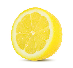 Fresh lemon isolated on white background with clipping path