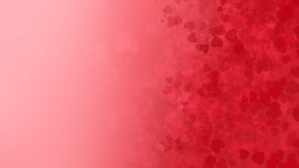 Red heart background in valentine's day