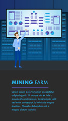 Blockchain Mining Farm. Crypto Coin Analysis