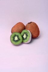 kiwi fruit on pink  backdrops