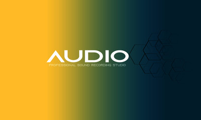 DJ Dance Party Logo, Recording Studio Emblem Audio Concept