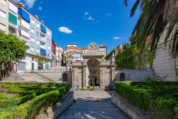 Fototapeta premium the Burgas fountain, hot and medicinal thermal water in the city of Ourense
