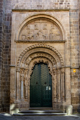 Fototapeta na wymiar Romanesque cover of the Cathedral of Ourense