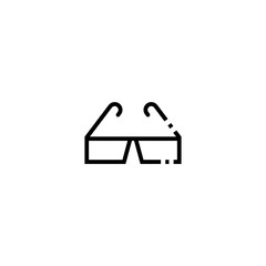 3D glasses vector icon