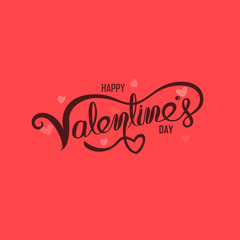 Happy Valentines Day Typography Poster.Handwritten Calligraphy Text.Valentines romantic greeting card logo.Love Retro vintage logo style.Vector illustration