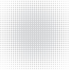 The background of raster semitone of grey dots on the white for text, banner, poster, label, sticker, layout.