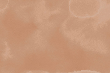 Orange watercolor texture with abstract washes and brush strokes on the white paper background.