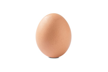 Chicken egg on a white background. Egg close-up for designers.