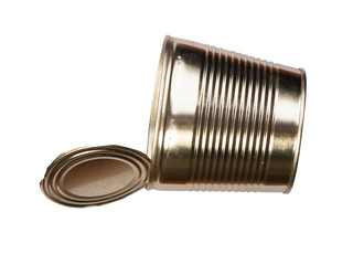Opened empty tin can